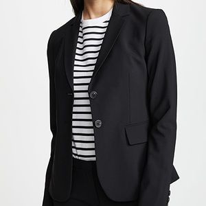 THEORY Black Blazer Notched Lapels, Size 6